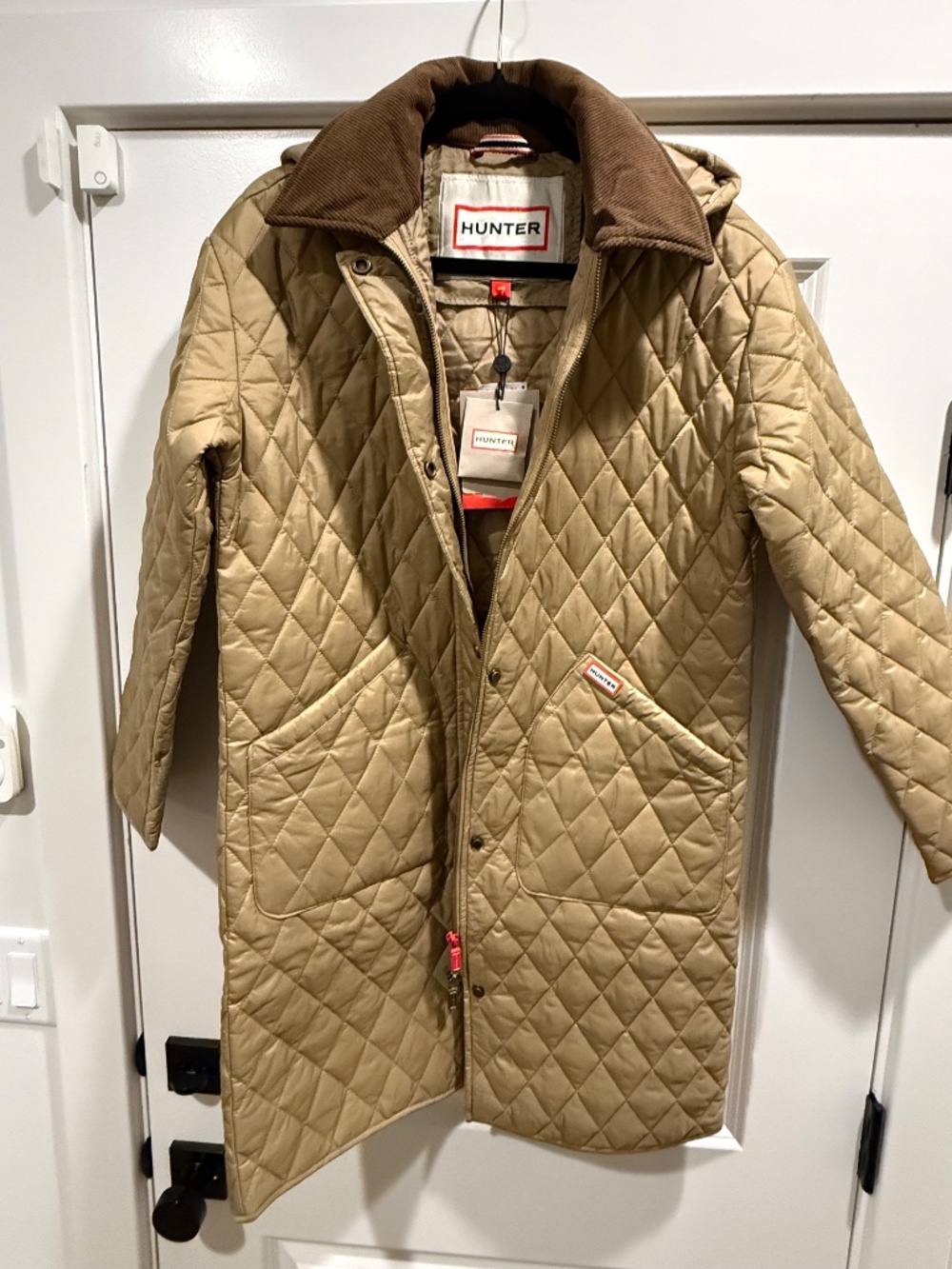 New w tags! Hunter Alison Water Resistant Insulated Long Quilted Coat. Size S. - Picture 3 of 11